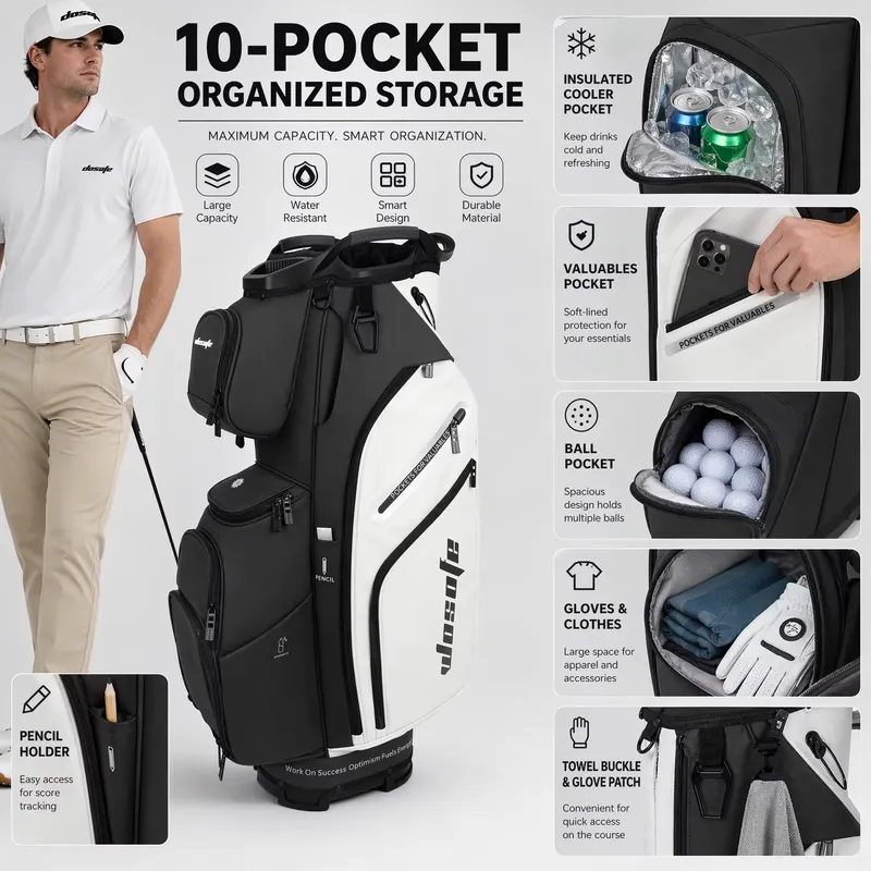 Wosofe 14 Way Golf Cart Bag Wa - огляд і ціна Golf Bag Stand Cart